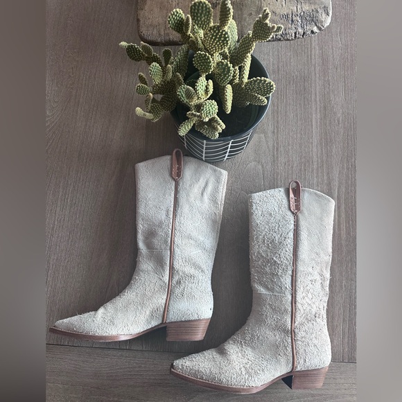 We The Free/Free People Montage Tall Leather Western Cowboy Boots- Worn 1x - Picture 5 of 16